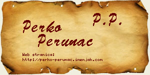 Perko Perunac vizit kartica